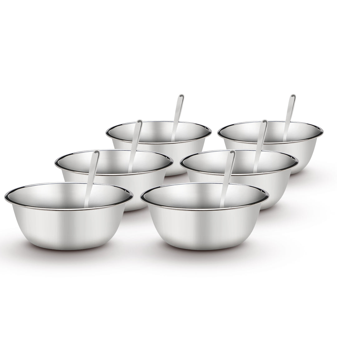 German Bowl set with spoons (set of 8)